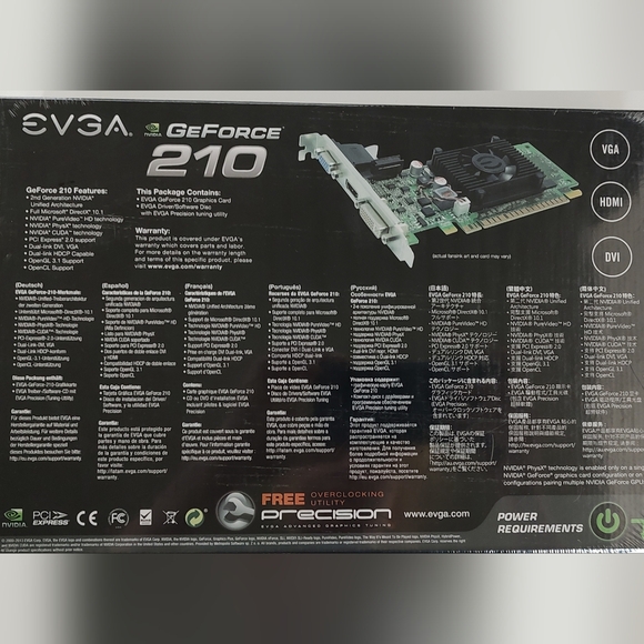 NVIDIA EVGA GeForce 210 DDR3 1GB Graphics Card - Picture 2 of 2